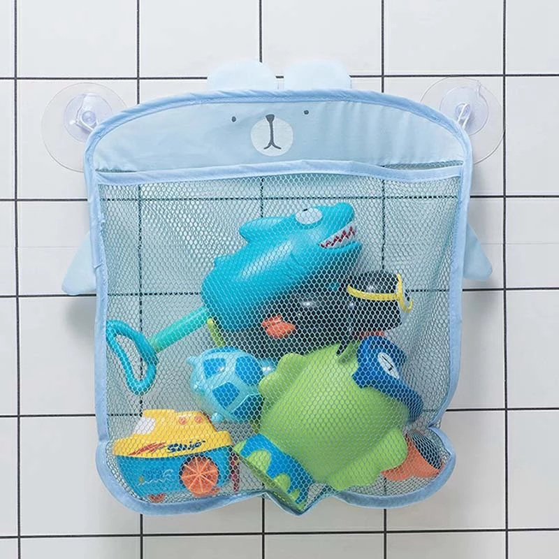 Baby Clothing Types - 子供漫画サメメッシュ収納袋浴室 Haning バッグ赤ちゃんのおもちゃビーチ収納バスケット強力な吸引バスシャワージェルオーガナイザー