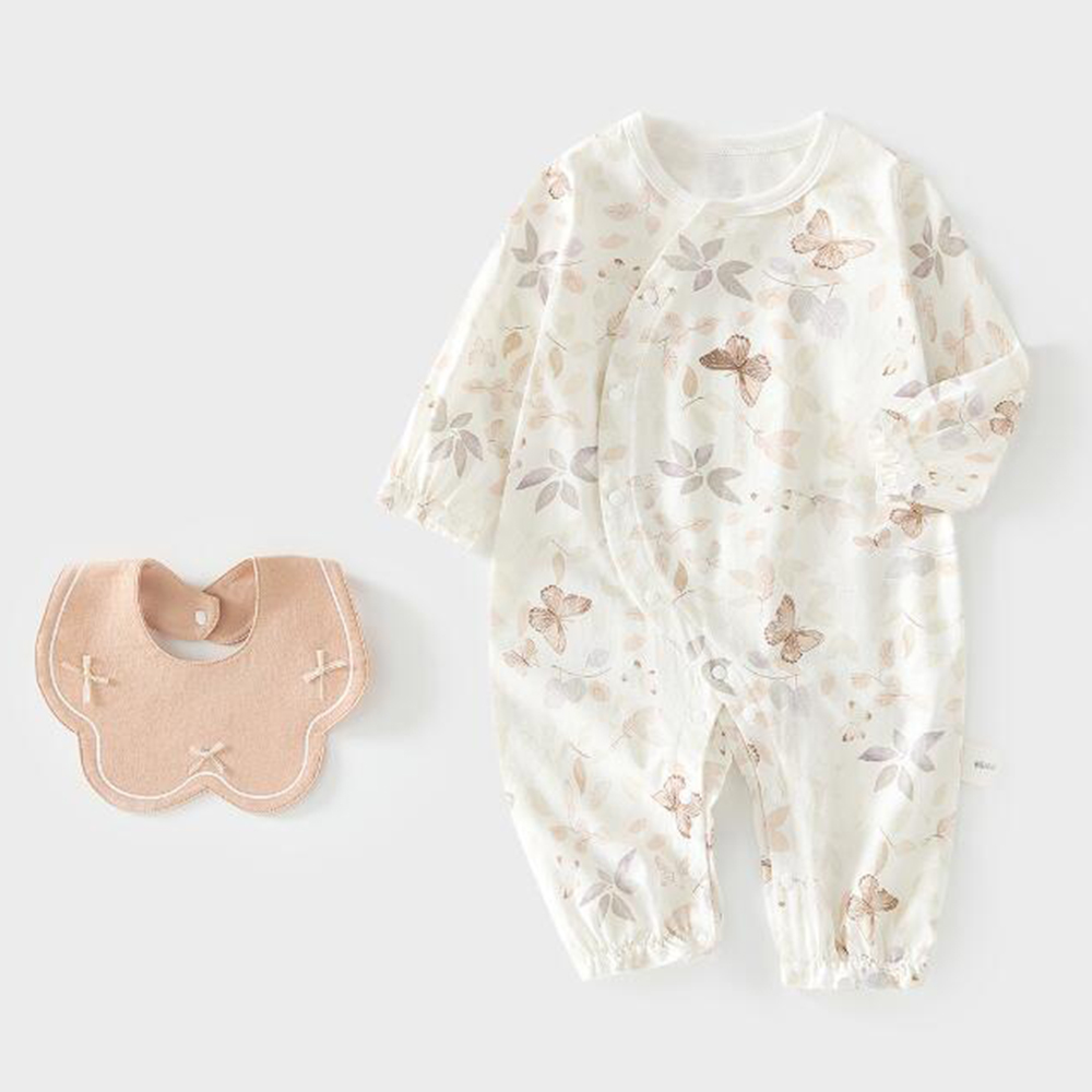 Baby Clothing Types - 2026年新作ベビーロンパース 女の子用服 コットン花柄 長袖ベビージャンプスーツ 夏用薄手タイプ 新生児服