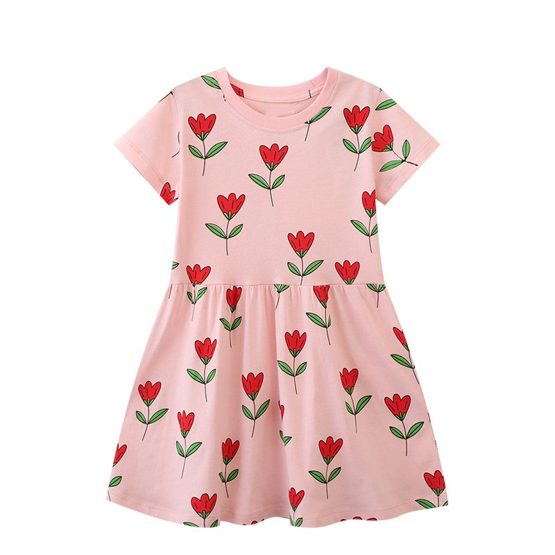 Baby Clothing Patterns Free - 2〜7歳の女の子のためのプリンセスドレス,花付きの服,かわいい,パーティー用,特別オファー,夏