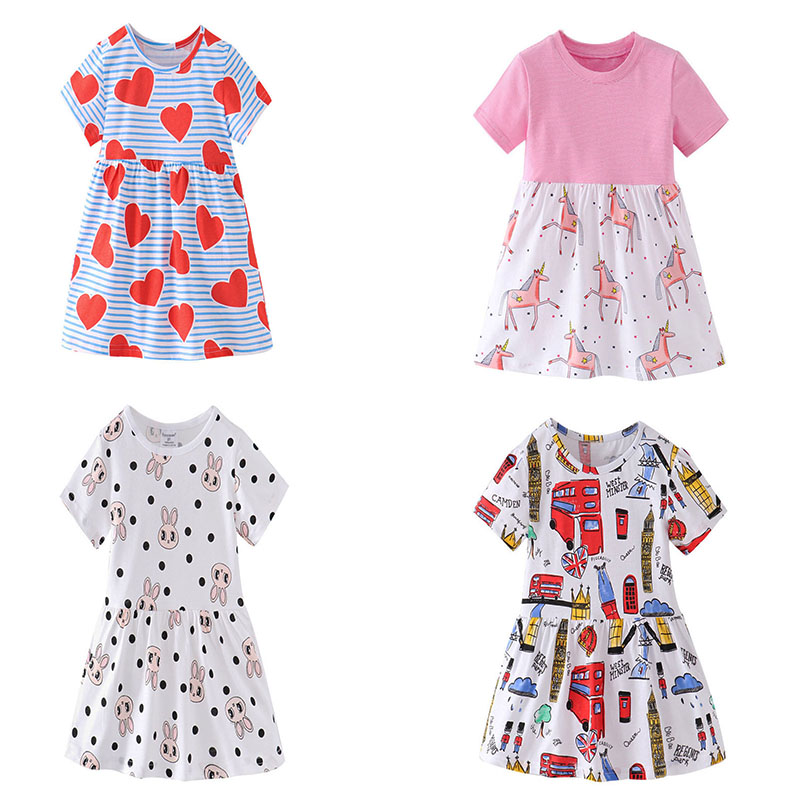 Baby Clothing Patterns Free - ジャンプメーター 2T-7T プリンセスガールズドレス服誕生日フロック熱い販売ベビー服半袖夏子供服