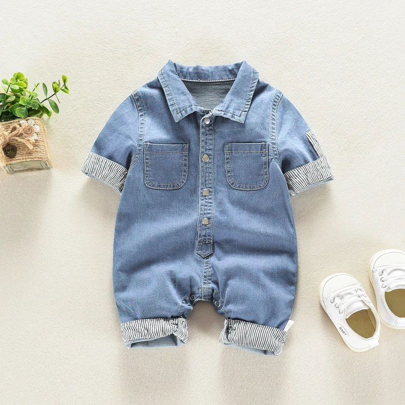 Baby Overall Denim - DIIMUU ベビー子供男の子服幼児オーバーオールデニムパンツファッションキッズカジュアルジャンプスーツ長袖ズボン