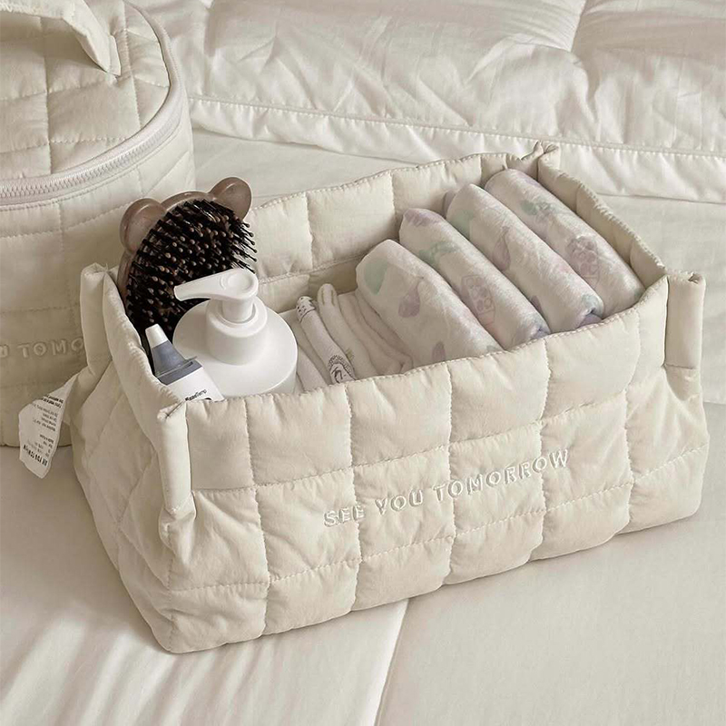 Baby Clothing Basket - 韓国スタイルのベビーおむつ収納バッグバスケットスナック雑貨収納デスクトップ無地仕分け衣類オーガナイザーボックスストアサプライ