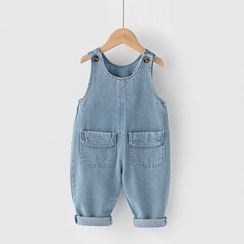 Baby Overall Denim - Ienens-0〜5歳の子供向けのクラシックな男の子用ダンガリー,男の子と女の子用の服,カジュアルな春のパンツ
