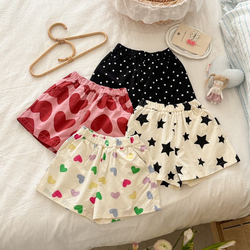 Baby Clothing Patterns Free - 女の子ショーツ夏カジュアルショーツ子供用弾性ウエストかわいいパターンキッズショートパンツ幼児ベビー服服2-8