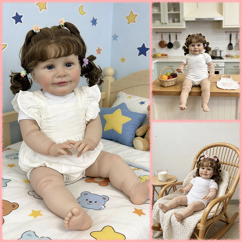 Baby Clothing Layers - 25インチの様々な衣装オプションがあるリアルで可愛いゾーイ・リボーンドール、多層塗装、手植えの髪、血管も見える