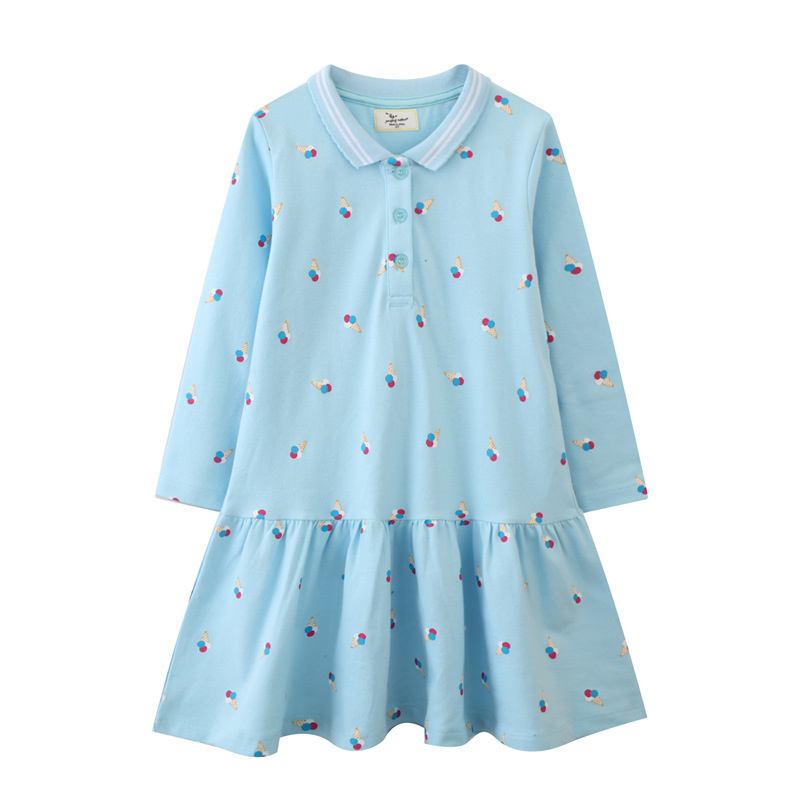 Baby Clothing Patterns Free - ジャンプメーター 2-7T 長袖 ガールズ ドレス アイスクリームプリント