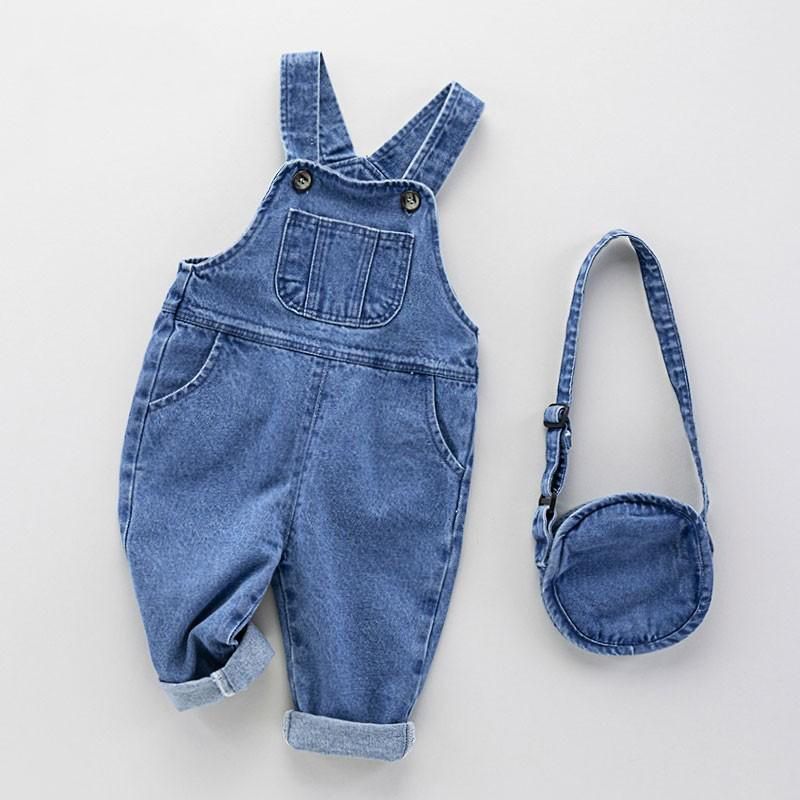Baby Overall Denim - ベビーファッション多用途ジーンズオーバーオール春秋の新しい子供のデニムオーバーオール男の子女の子ユニバーサルカジュアルデニムパンツ