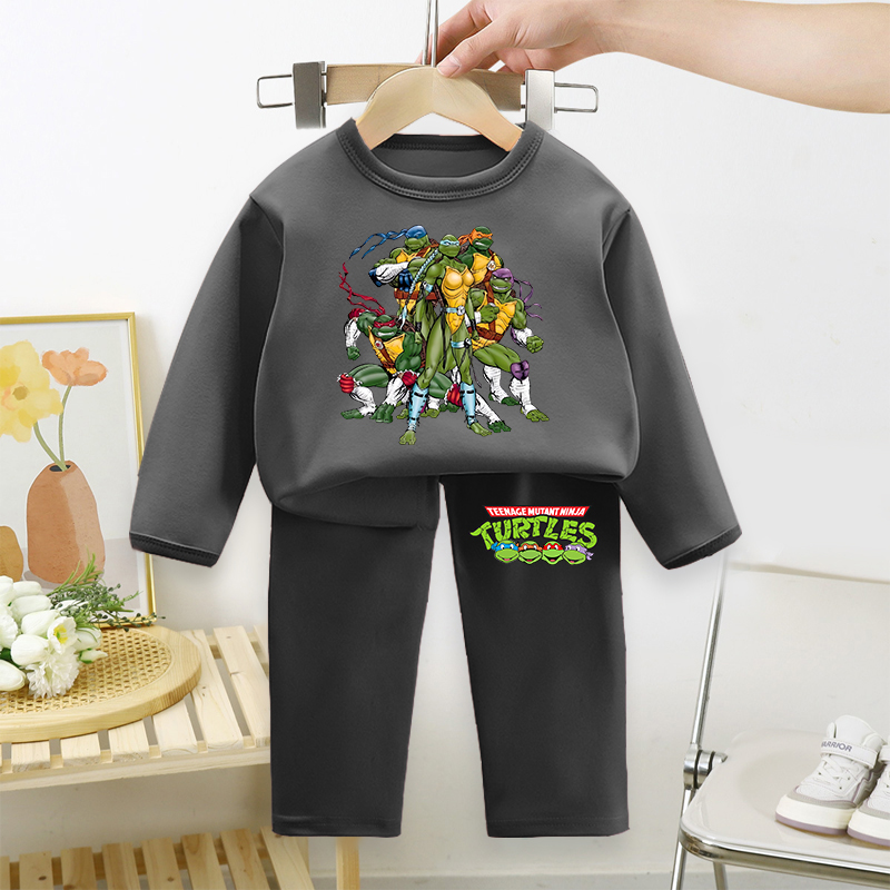 Baby Clothing Sets Boy - ティーンエイジ・ミュータント・ニンジャ・タートルズ子供パジャマ男の子寝間着子供長袖長ズボンセットベビーシャツトップ服ホームウェア新しい