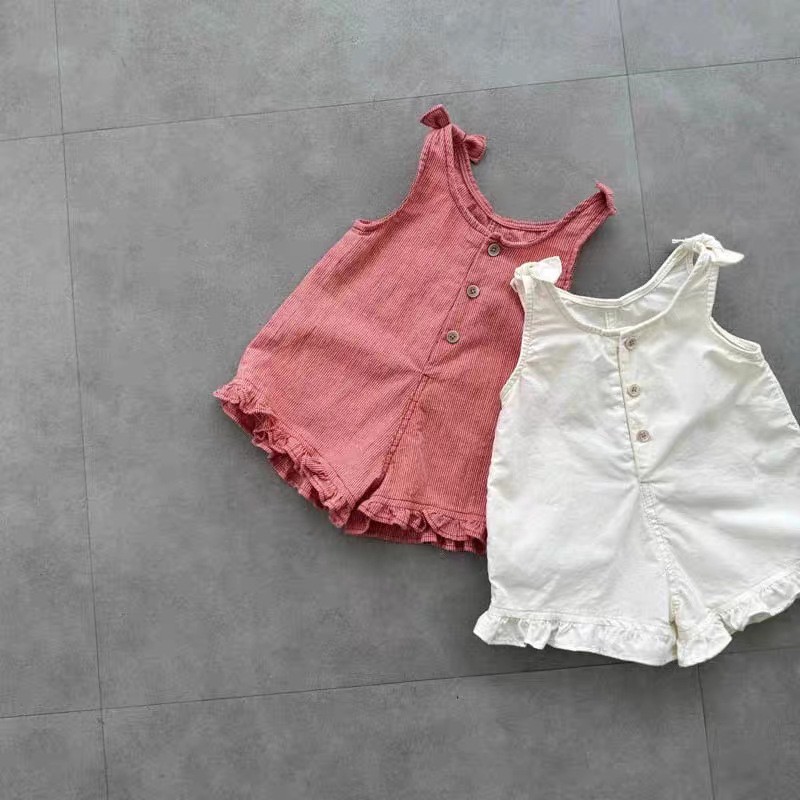 Baby Clothing Onesies - HY2831 女の子用サマーロンパース、ビブとショートパンツ付き、幼児服、乳幼児用ワンピーススーツ、ベビーガールズ用