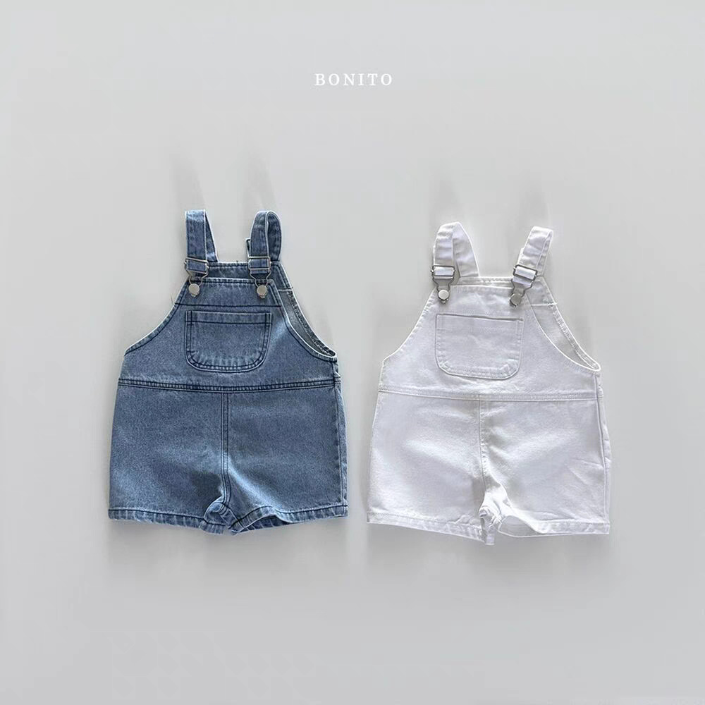 2025年夏新作 子供用デニムオーバーオール 無地 女の子  - Baby Overall Denim のレビューと価格
