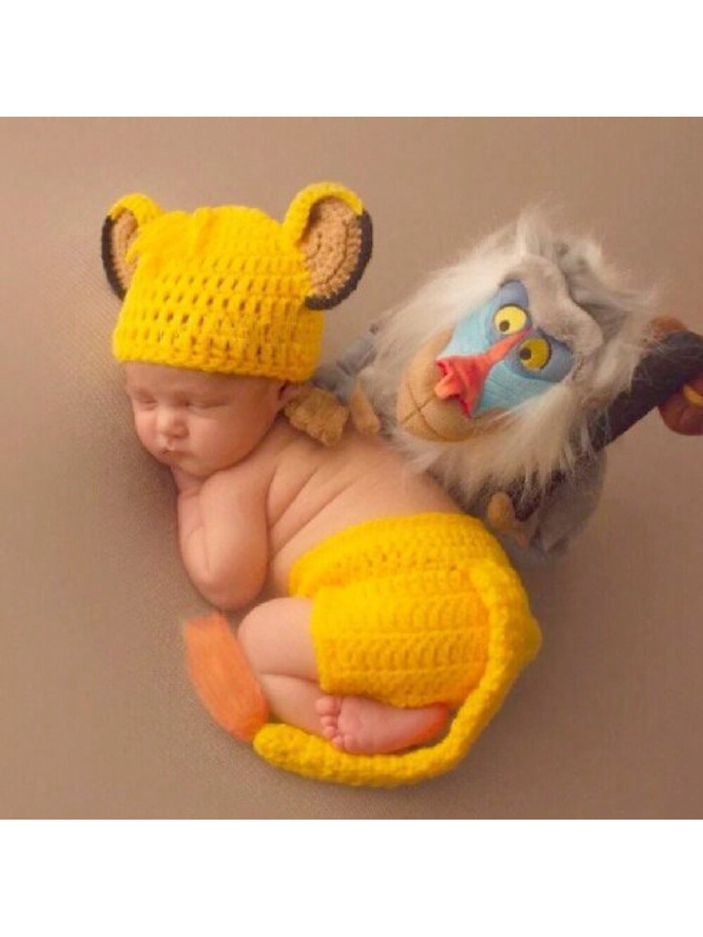 生まれたばかりの写真衣装,手作りのかぎ針編みの服,ライオンキ - Baby Clothing Onesies のレビューと価格