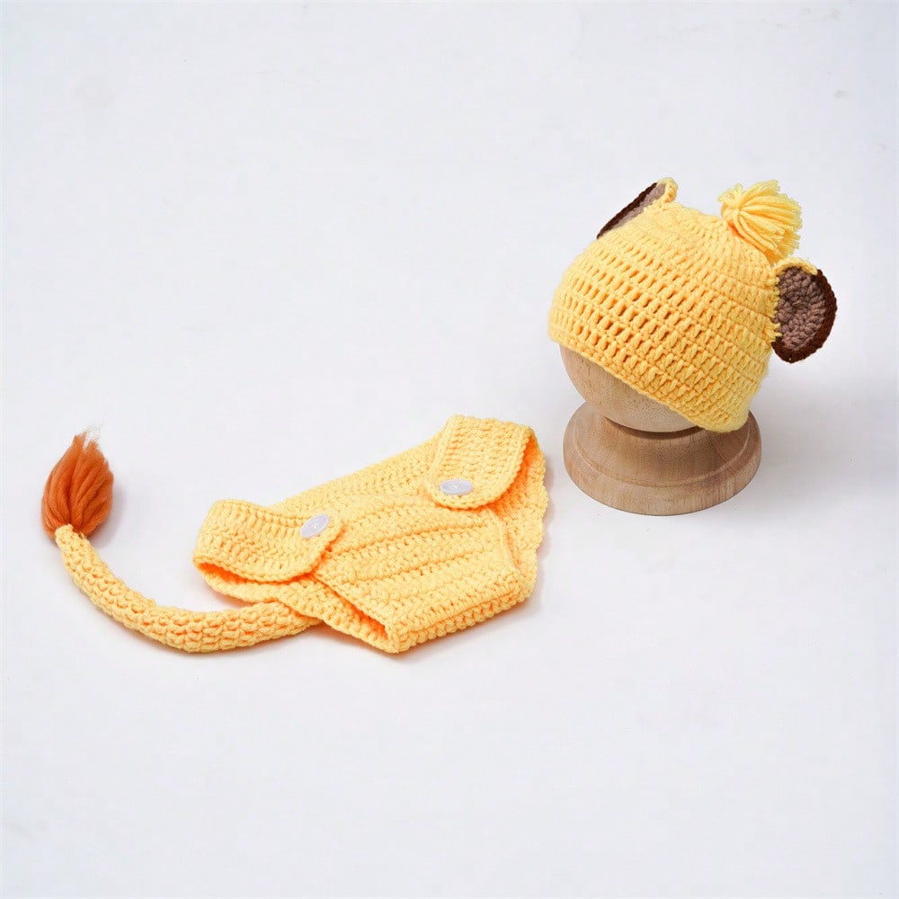 生まれたばかりの写真衣装,手作りのかぎ針編みの服,ライオンキ - Baby Clothing Onesies のレビューと価格