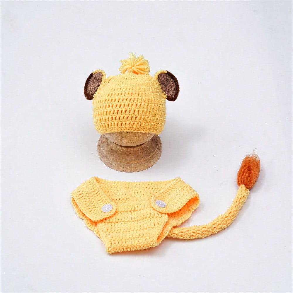 生まれたばかりの写真衣装,手作りのかぎ針編みの服,ライオンキ - Baby Clothing Onesies のレビューと価格