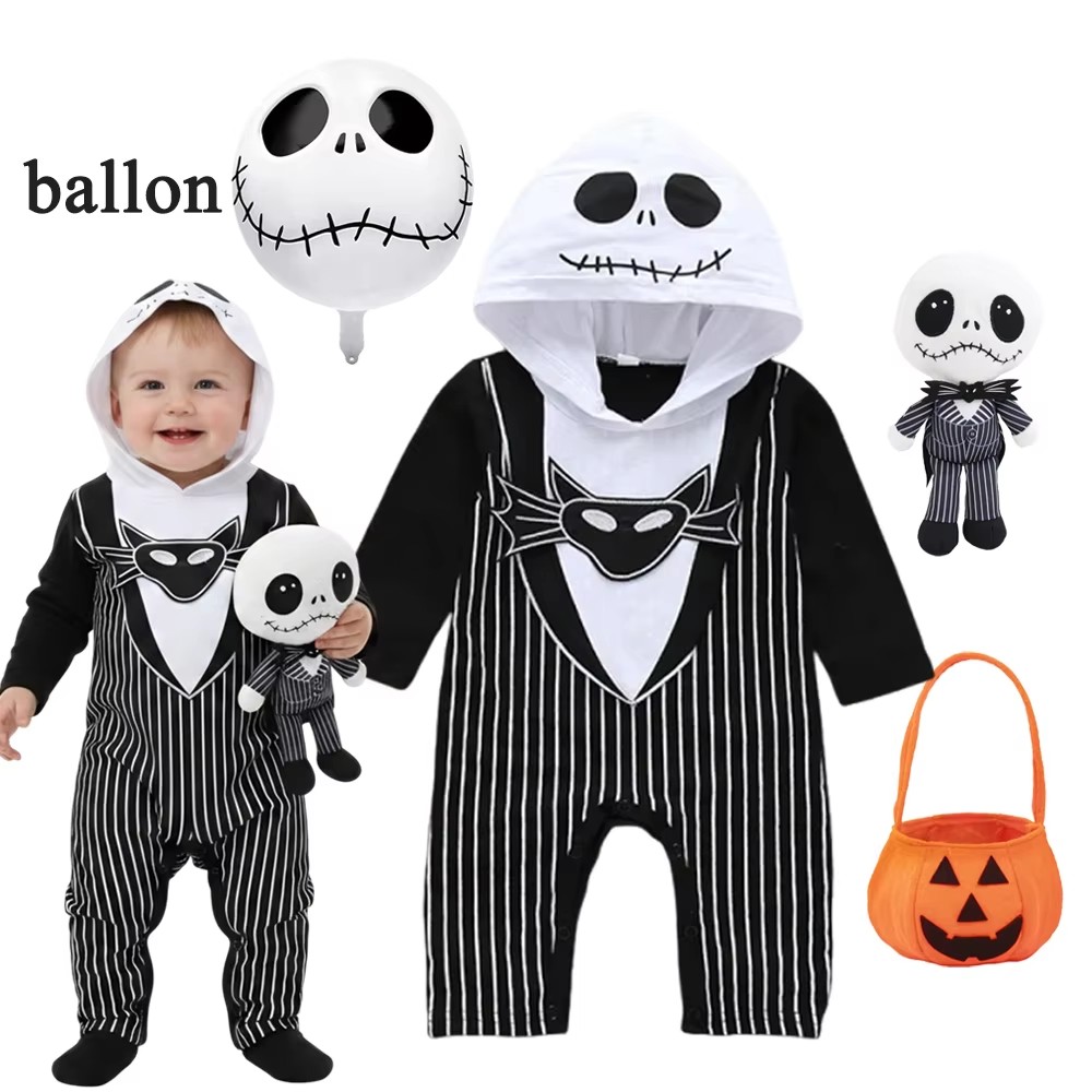 赤ちゃん男の子フード付きロンパースハロウィンコスプレジャック - Baby Clothing Onesies のレビューと価格