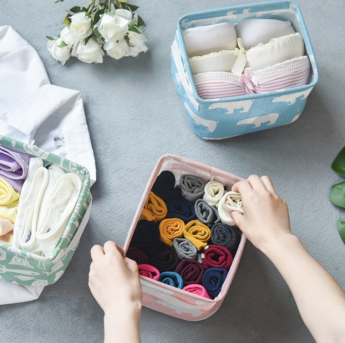 リネンデスクトップ雑貨収納バスケットおもちゃ収納ボックスラン - Baby Clothing Basket のレビューと価格