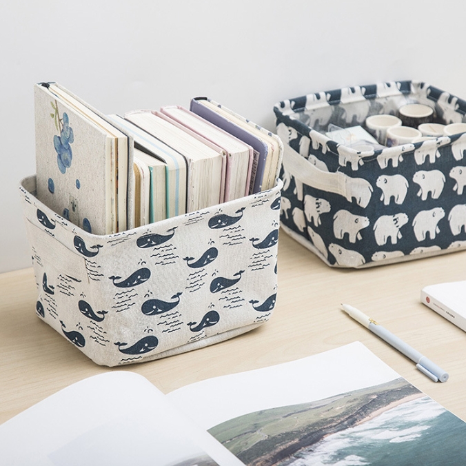 リネンデスクトップ雑貨収納バスケットおもちゃ収納ボックスラン - Baby Clothing Basket のレビューと価格