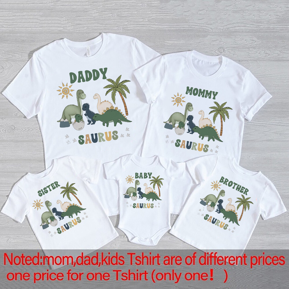漫画恐竜プリント家族マッチング衣装トップス少年誕生日パーティ - Baby Clothing Sets Boy のレビューと価格