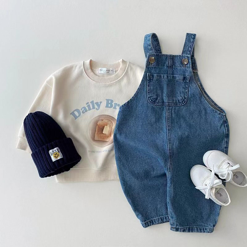 2025年秋新作 ベビーデニムオーバーオール 幼児 女の子  - Baby Overall Denim のレビューと価格