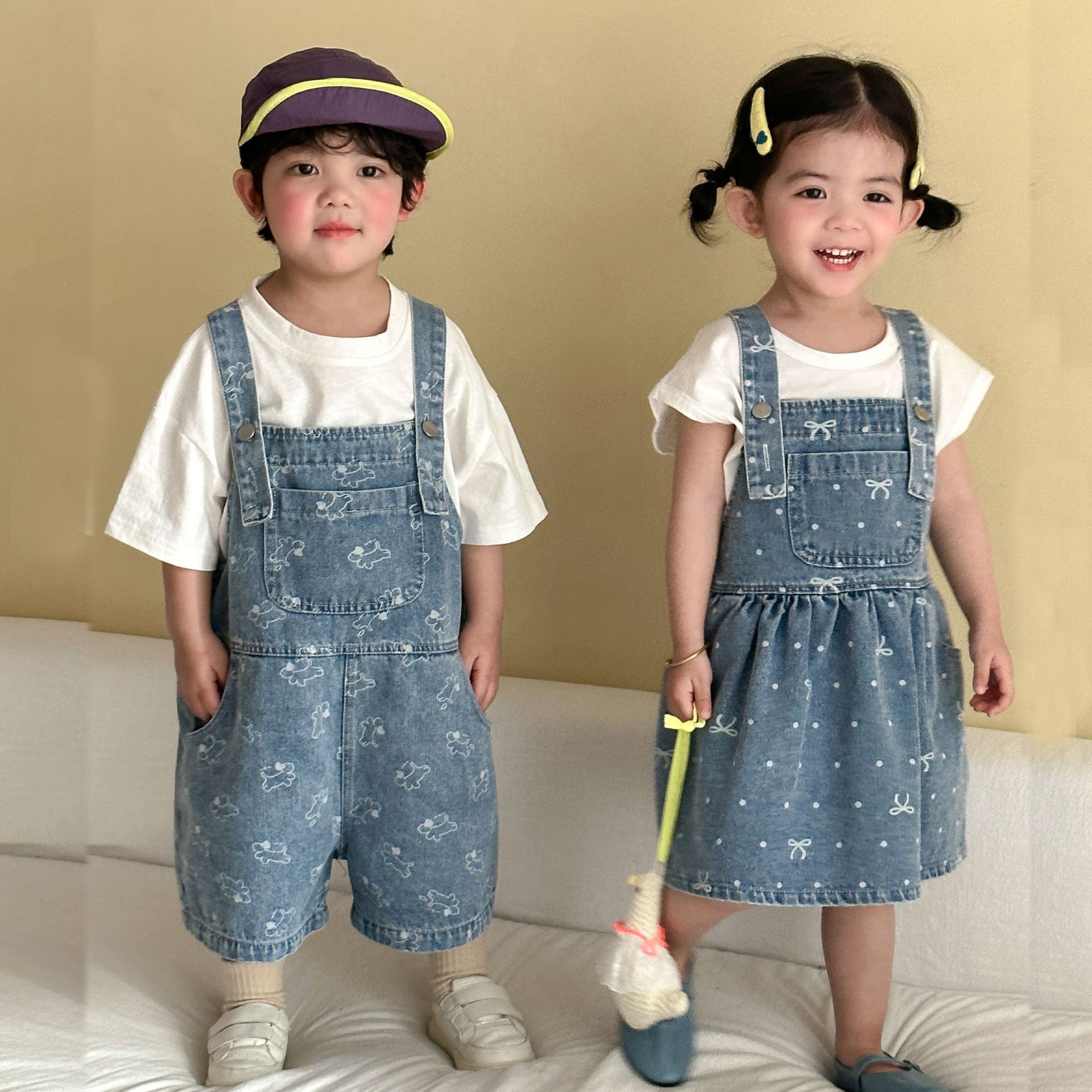 2026 夏新しい子供デニムオーバーオール男の子ストラップジ - Baby Overall Denim のレビューと価格