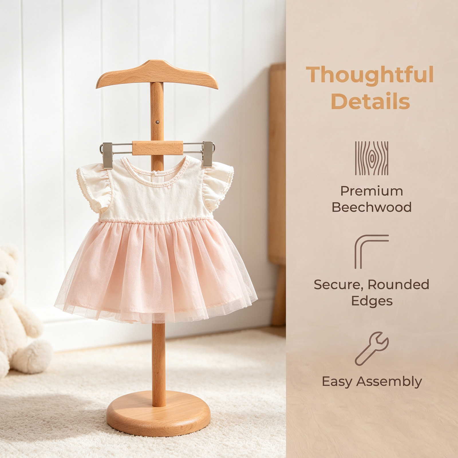 ベビー服ディスプレイスタンド 高さ調節可能 ドレスハンガー  - Baby Clothing Rack For Baby Shower のレビューと価格