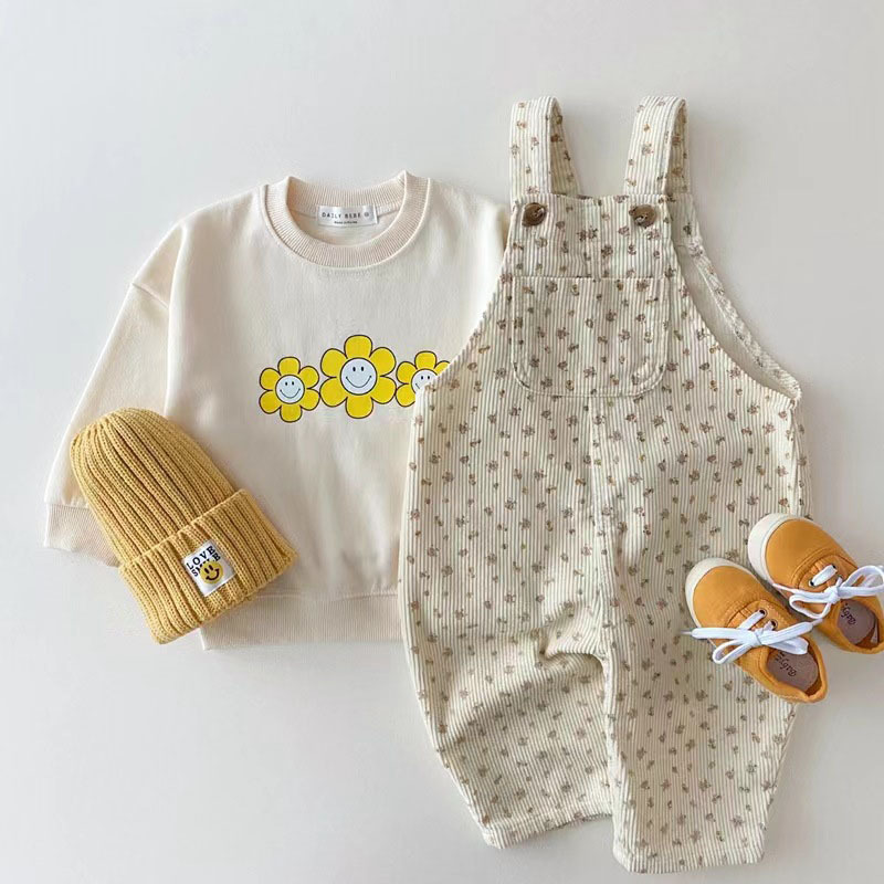幼児女児ストラップトラウザーズ無地幼児男児多用途カジュアルパ - Baby Overall Denim のレビューと価格