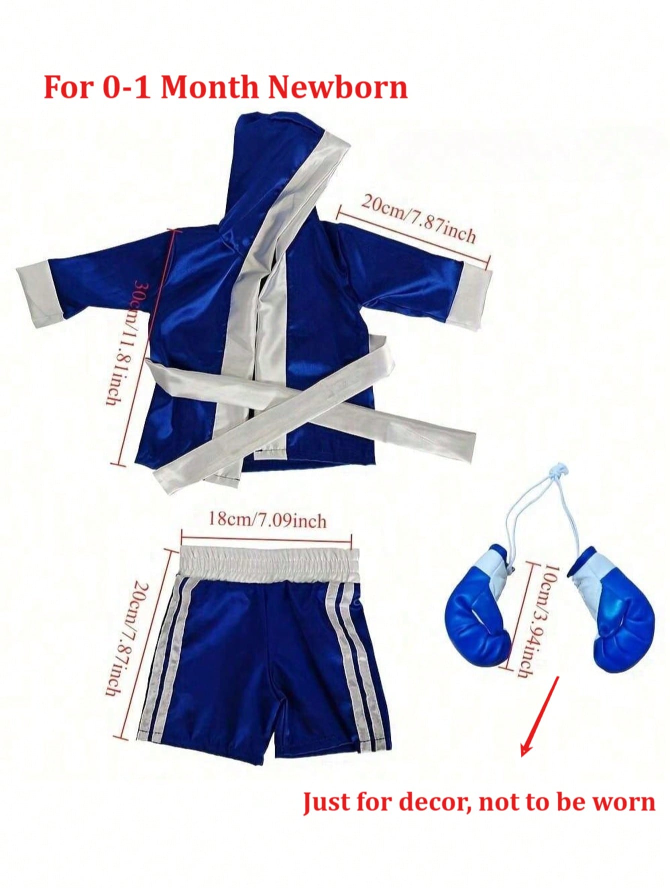 新生児写真撮影小道具ベビーボーイボクシング衣装セットローブ手 - Baby Clothing Sets Boy のレビューと価格