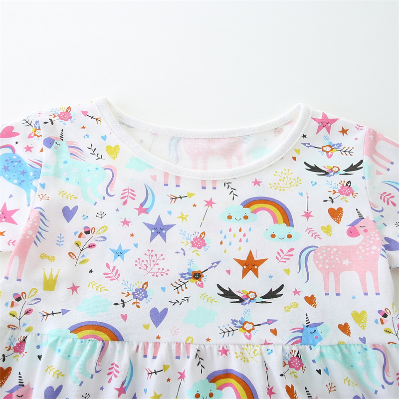 2-7T ジャンプメーターレインボー半袖ベビープリンセスドレ - Baby Clothing Patterns Free のレビューと価格