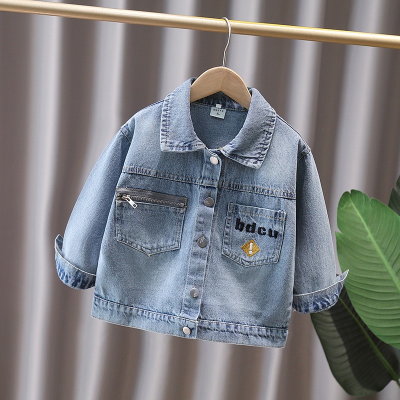 かわいいスタイルベビー子供デニムジャケット恐竜子供のための少 - Baby Clothing For Girls のレビューと価格