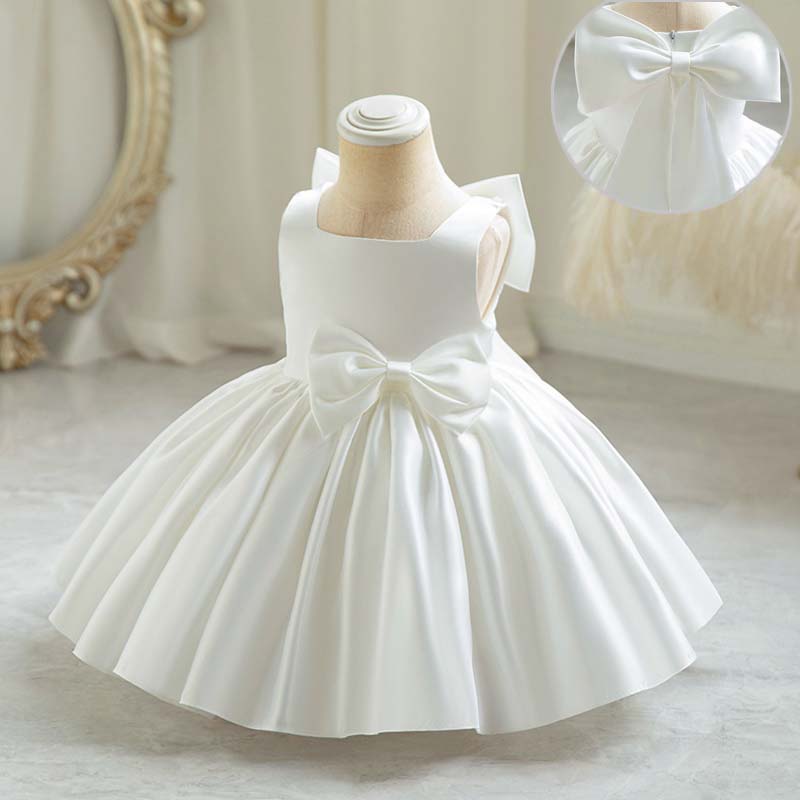 小さな女の子のための大きな弓のパーティードレス,プリンセスの - Baby Clothing For Girls のレビューと価格