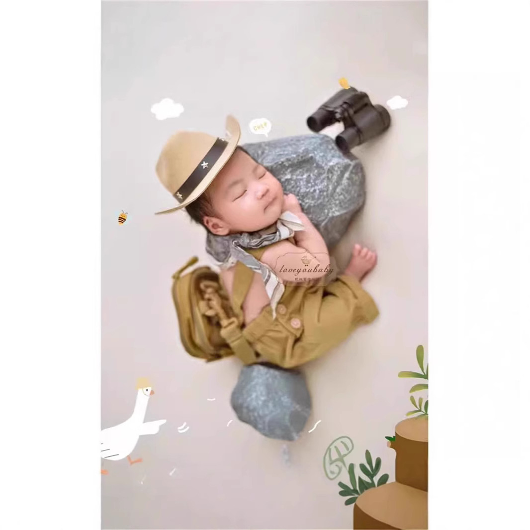 新生児の写真撮影の小道具衣装ブレース男の子コスプレメガネカウ - Baby Clothing Sets Boy のレビューと価格
