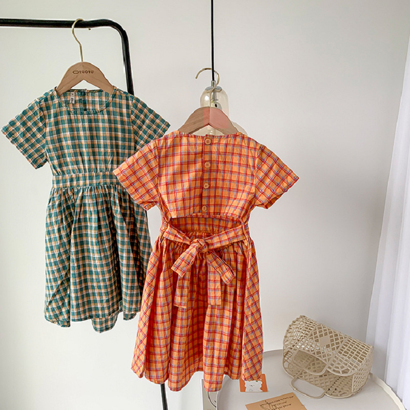 女の子のためのレース付きコットンチェッカードレス,半袖,裸の - Baby Clothing Patterns Free のレビューと価格