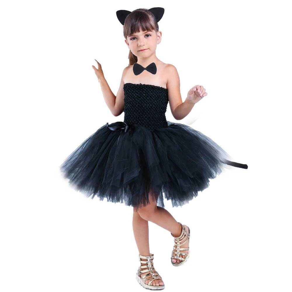 かわいい黒猫チュチュドレス女の赤ちゃんの誕生日ドレス幼児子供 - Baby Clothing For Girls のレビューと価格