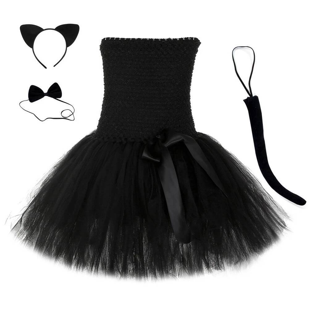 かわいい黒猫チュチュドレス女の赤ちゃんの誕生日ドレス幼児子供 - Baby Clothing For Girls のレビューと価格