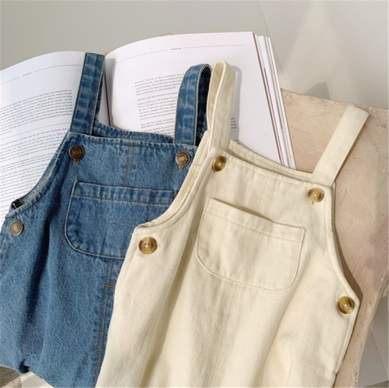 男の子固体デニムオーバーオール子ジーンズよだれかけパンツ幼児 - Baby Overall Denim のレビューと価格