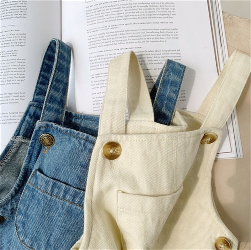 男の子固体デニムオーバーオール子ジーンズよだれかけパンツ幼児 - Baby Overall Denim のレビューと価格