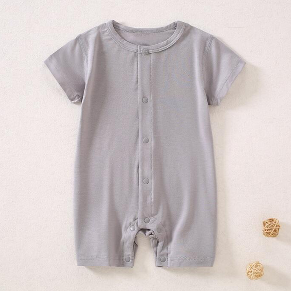 ベビーロンパース 半袖 夏 薄手 無地 幼児服 新生児 女の - Baby Clothing Types のレビューと価格