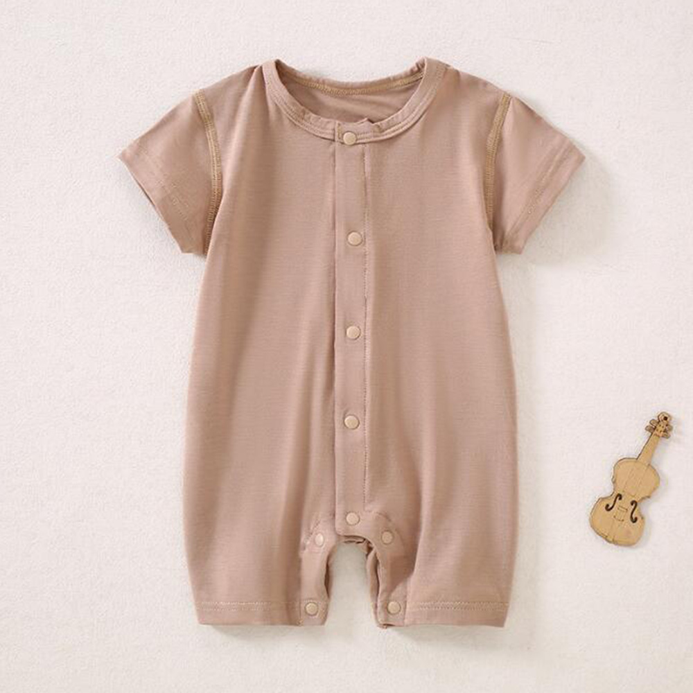 ベビーロンパース 半袖 夏 薄手 無地 幼児服 新生児 女の - Baby Clothing Types のレビューと価格