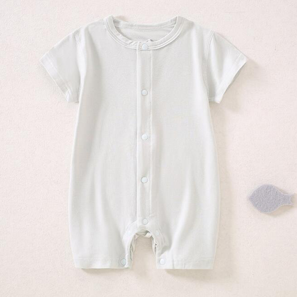 ベビーロンパース 半袖 夏 薄手 無地 幼児服 新生児 女の - Baby Clothing Types のレビューと価格