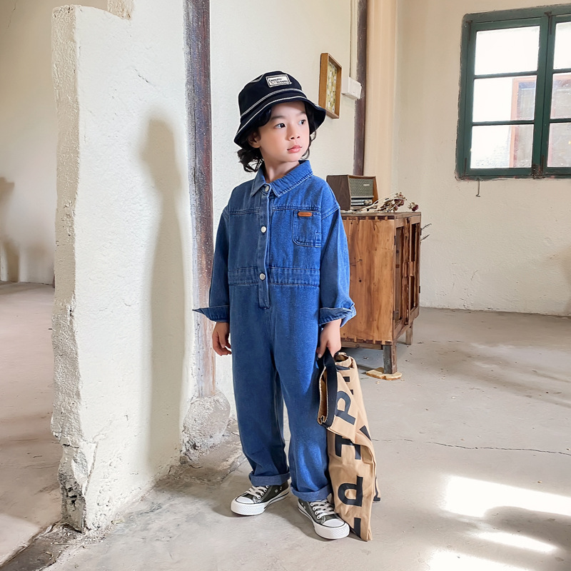 子供用デニムオーバーオール,子供用ジーンズロンパース,男の子 - Baby Overall Denim のレビューと価格