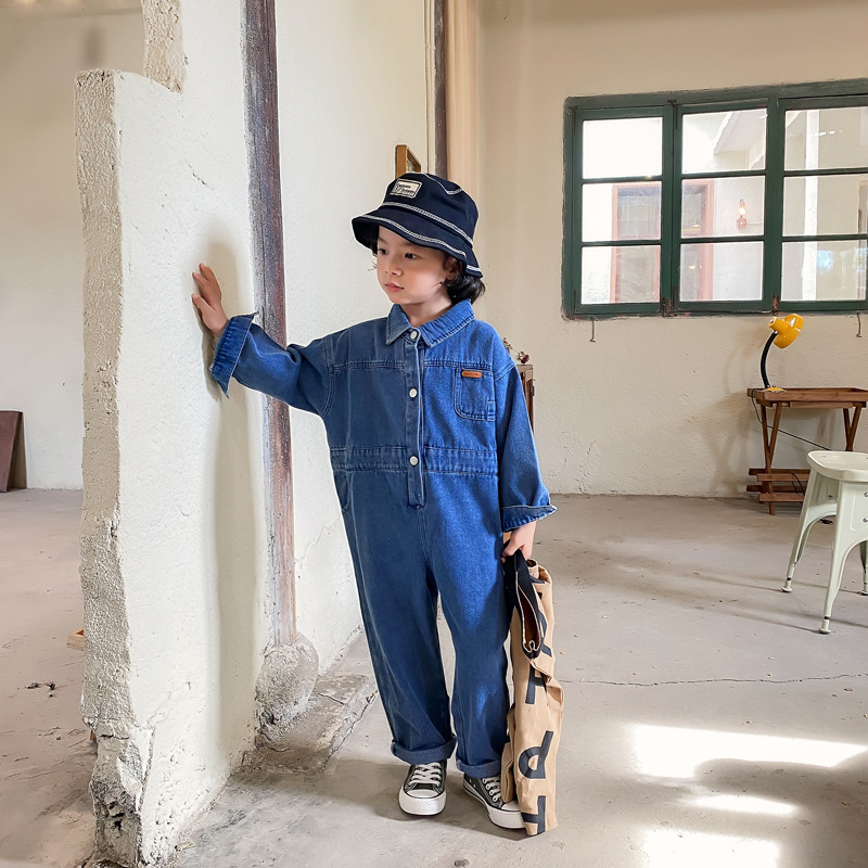 子供用デニムオーバーオール,子供用ジーンズロンパース,男の子 - Baby Overall Denim のレビューと価格