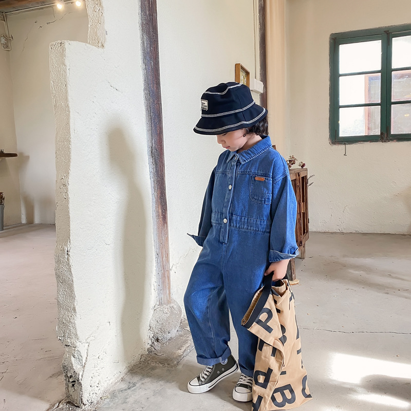 子供用デニムオーバーオール,子供用ジーンズロンパース,男の子 - Baby Overall Denim のレビューと価格