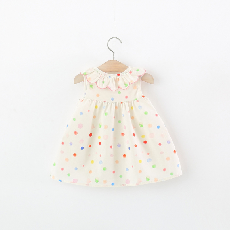 子供服：女の子用夏用ノースリーブワンピース、カラフルな水玉模 - Baby Clothing Layers のレビューと価格