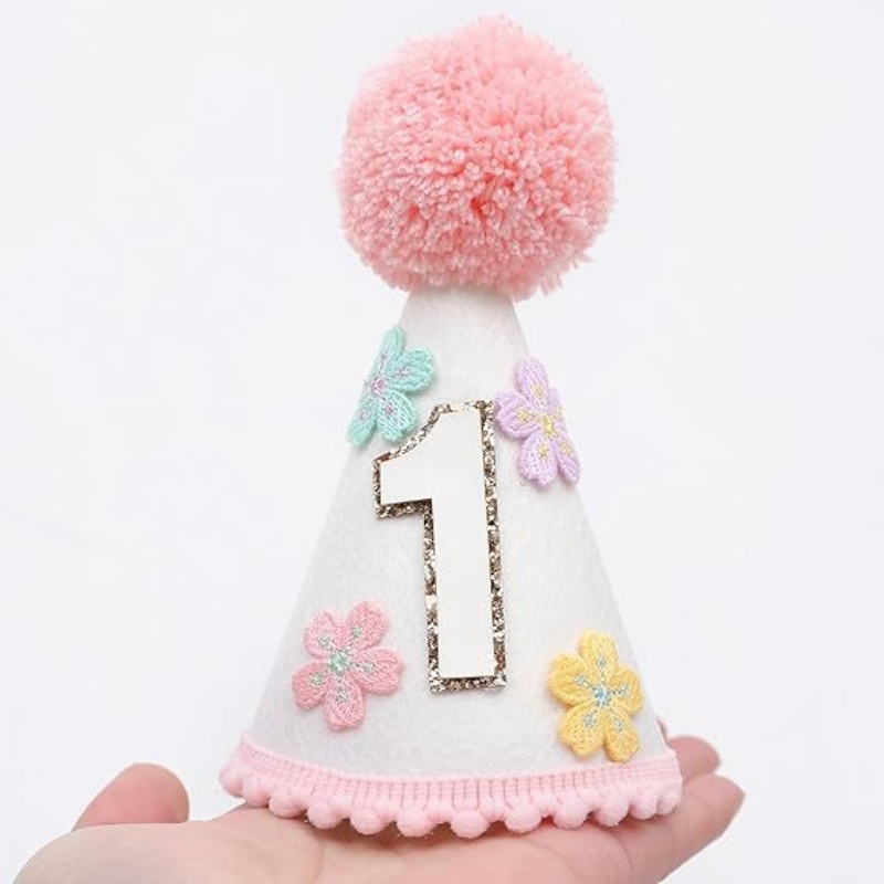カラフルなフラワー1歳半誕生日コーンハット 女の子用、ベビー - Baby Clothing Sets Boy のレビューと価格