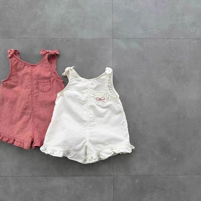 HY2831 女の子用サマーロンパース、ビブとショートパンツ - Baby Clothing Onesies のレビューと価格
