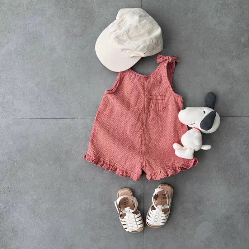 HY2831 女の子用サマーロンパース、ビブとショートパンツ - Baby Clothing Onesies のレビューと価格