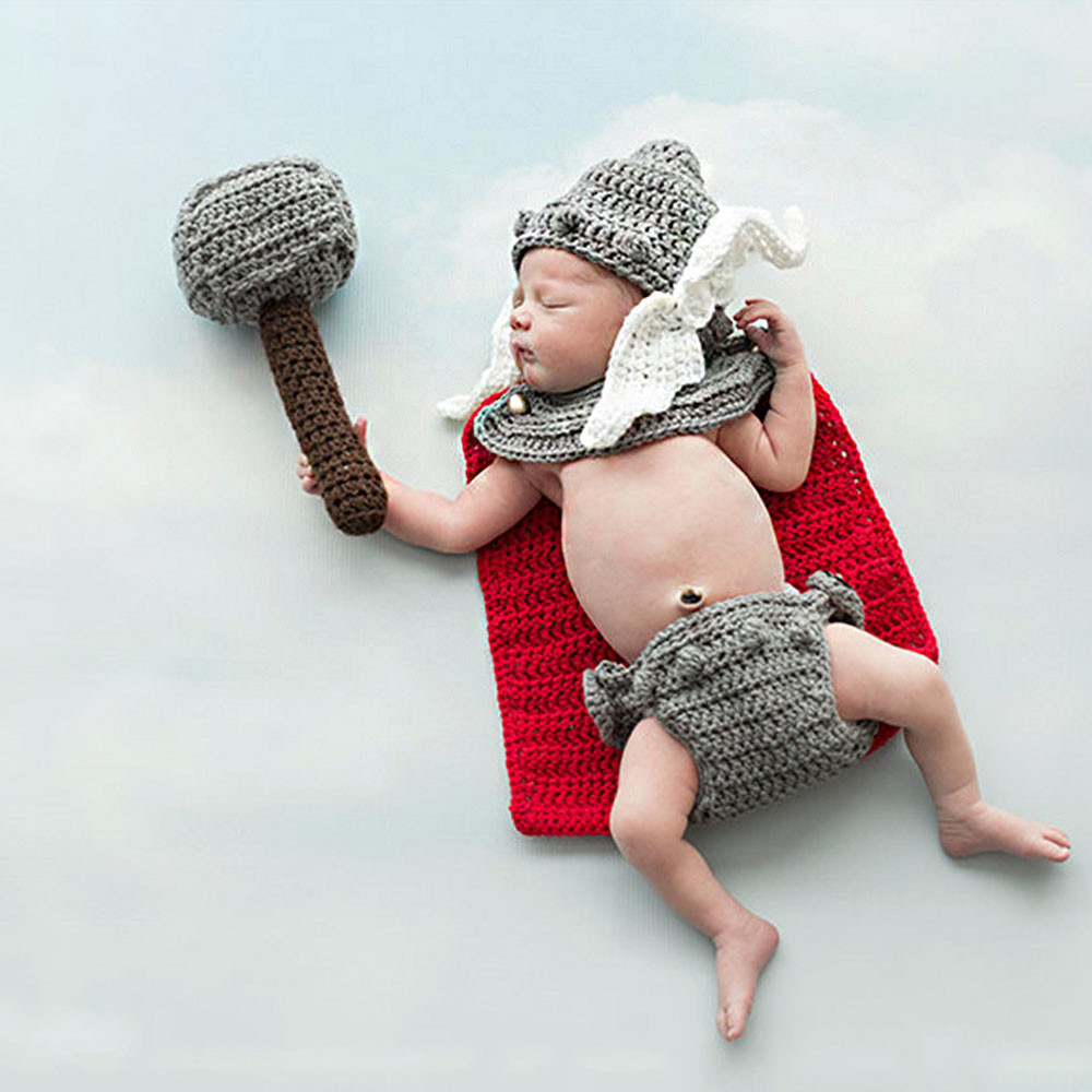 新生児写真撮影小道具トールベビーコスチュームアベンジャーズス - Baby Clothing Sets Boy のレビューと価格