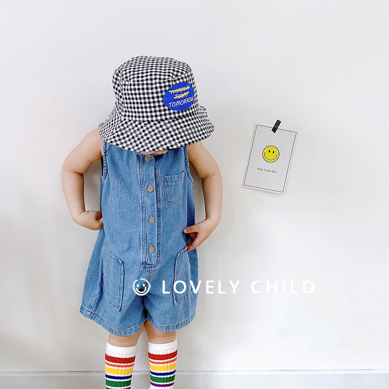2026年夏 韓国風ノースリーブデニムベビーロンパース 男の - Baby Overall Denim のレビューと価格